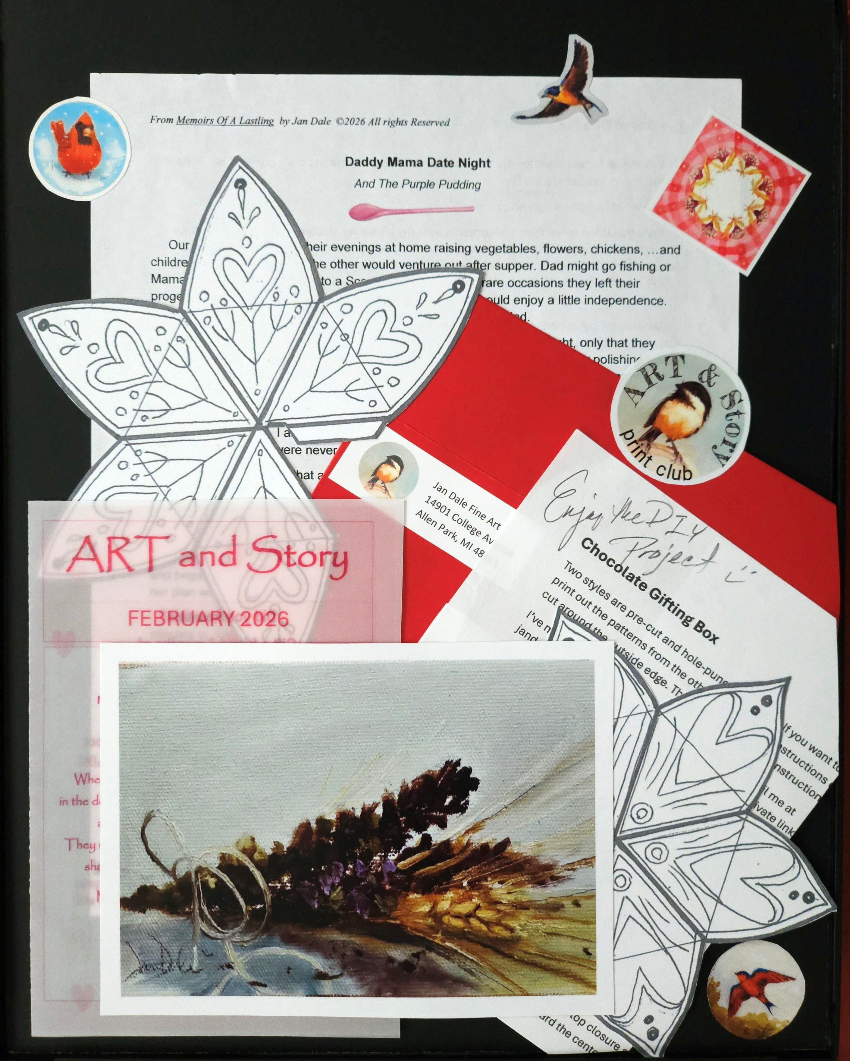 Art & Story Club — February 2026 Issue | "Mama Daddy Date Night And The Purple Pudding"